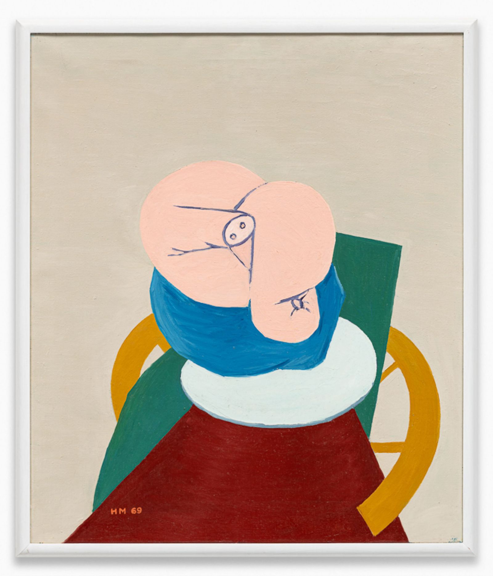 Groteske, 1969, Öl auf Leinwand, 70 × 60 cm