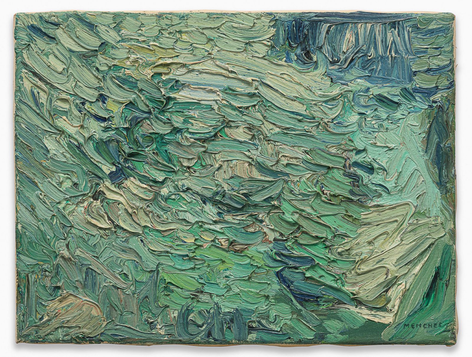 Grüner Rhythmus, 1966, Öl auf Leinwand, 30,5 × 40 cm
