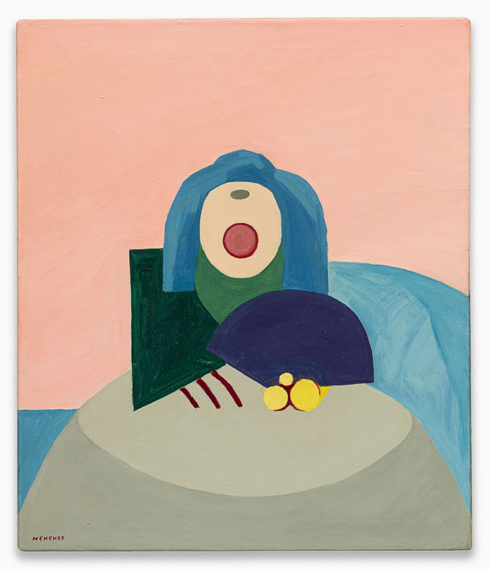 Mona Lisa grotesk, 1969, Öl auf Leinwand, 69,5 × 59 cm
