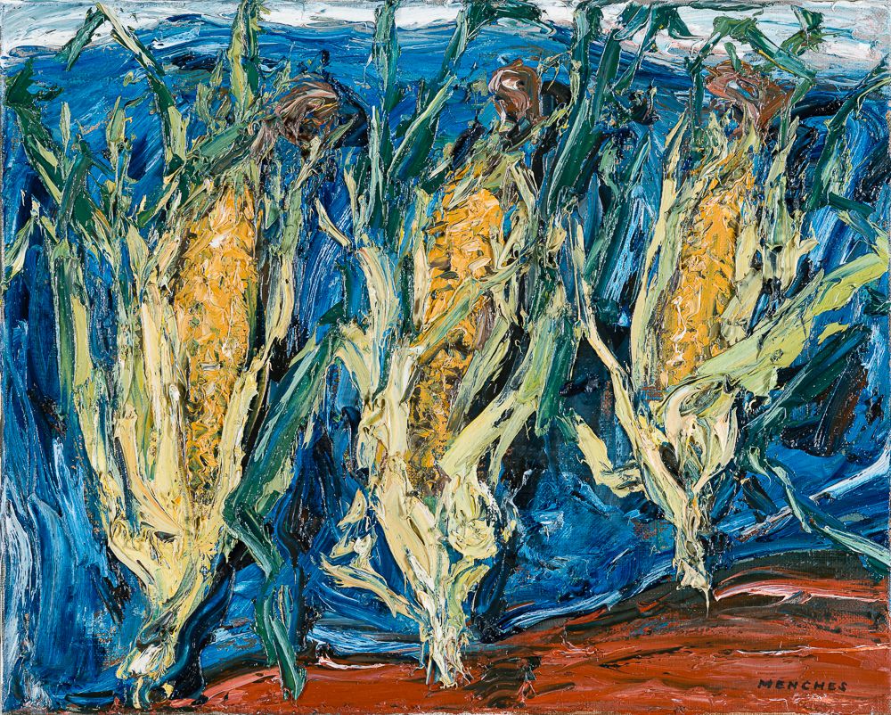 Ohne Titel (Kukuruz II), 1999, Öl auf Leinwand, 40 × 50 cm