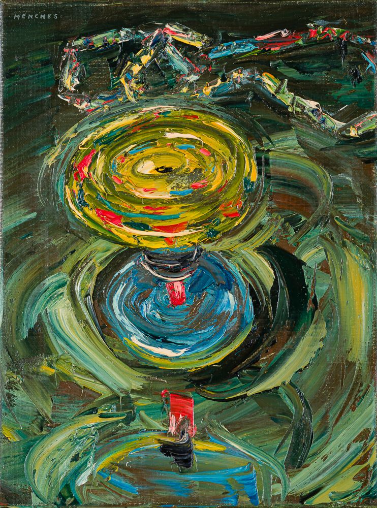 Ohne Titel (Rolle), 1998, Öl auf Leinwand, 40 × 30 cm