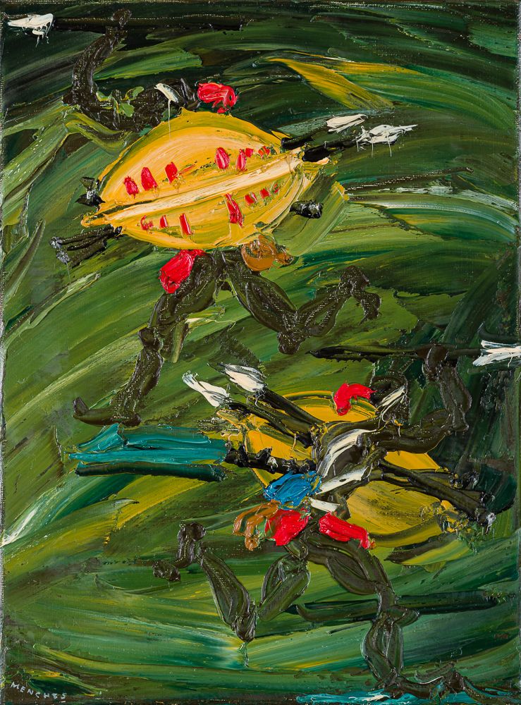Ohne Titel (Zinnfigur I), 1998, Öl auf Leinwand, 40 × 30 cm