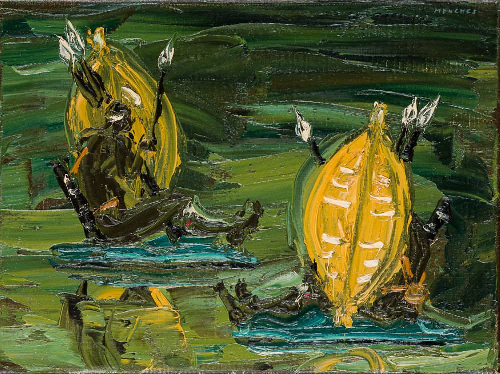 Ohne Titel (Zinnfigur II), 1998, Öl auf Leinwand, 30 × 40 cm