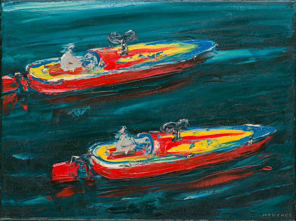 Ohne Titel (Blechspielzeug IV), 1998, Öl auf Leinwand, 30 × 40 cm