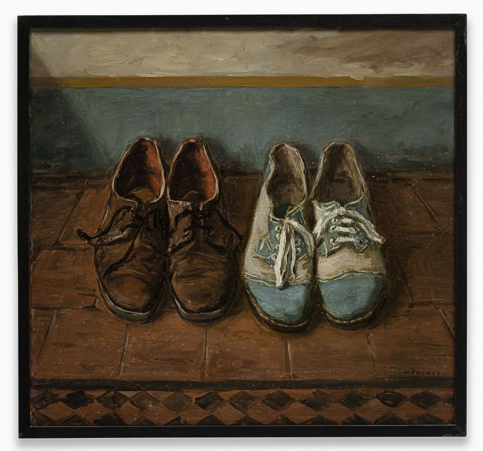 Schuhe, 1980, Öl auf Leinwand, 50 × 53 cm