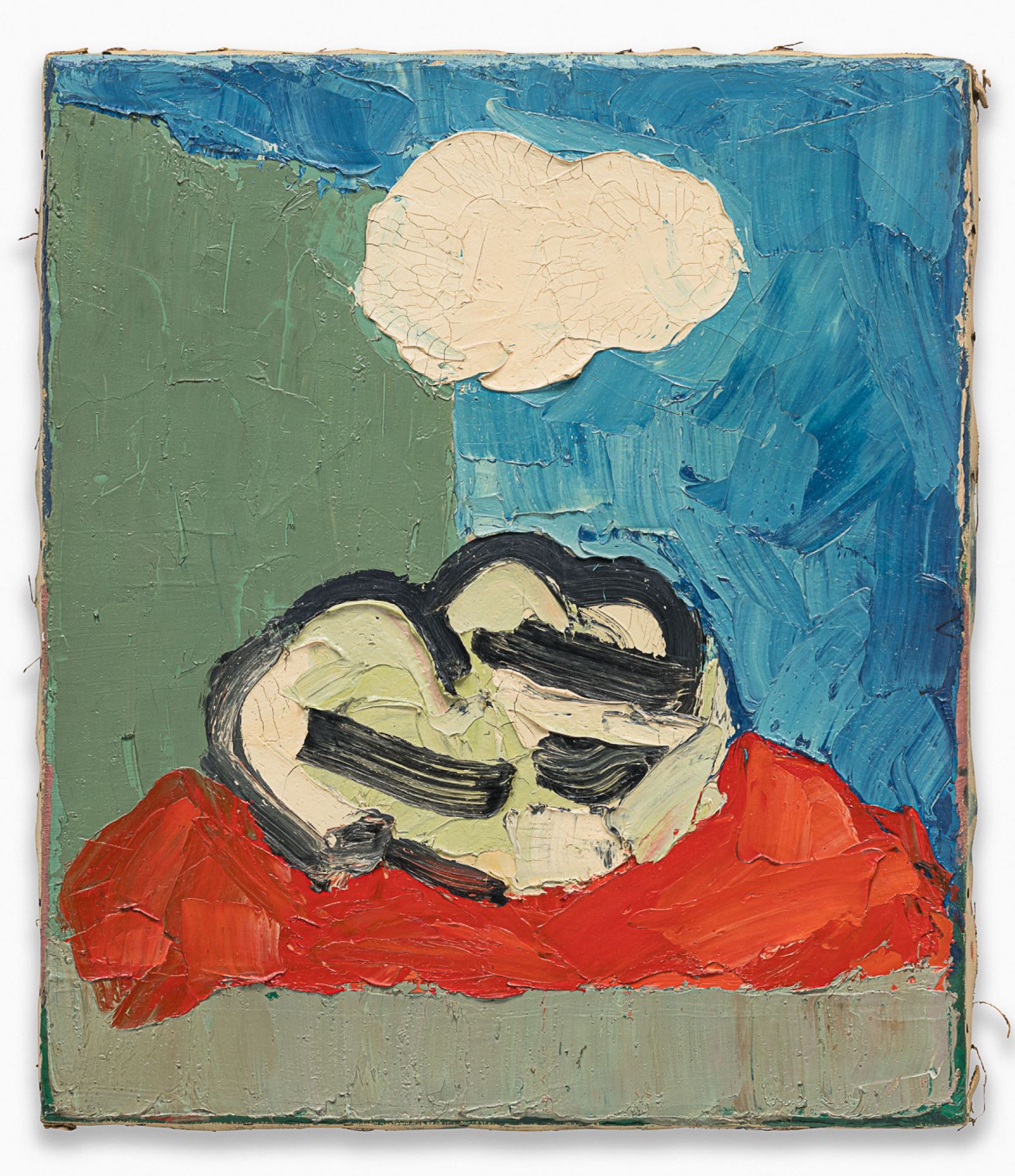 Sphinx verwandelt sich in das Haupt des Johannes, 1967–68, Öl auf Leinwand, 46 × 40 cm