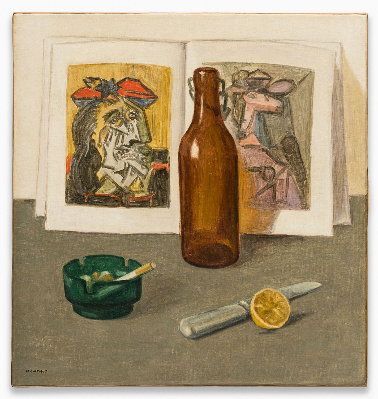 Stillleben mit Picasso, 1971–72, Öl auf Leinwand, 64 × 61 cm
